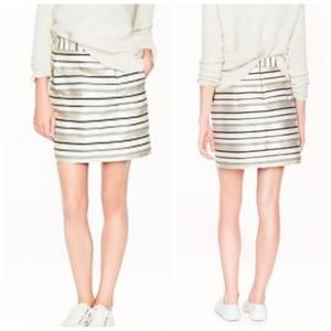 J. Crew gold stripe mini festive metallic 4